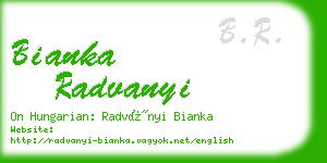 bianka radvanyi business card